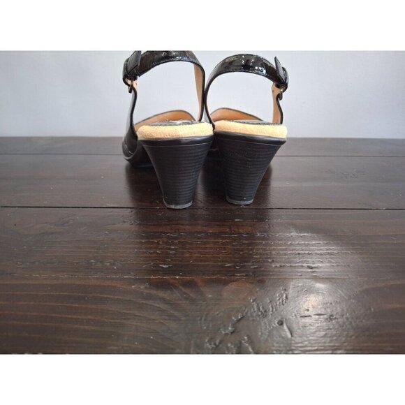 EUC Sofftspots Neima Black Leather Sling Heels/Pre-owned, Sz. 7N - Picture 6 of 9
